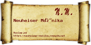 Neuheiser Mónika névjegykártya
